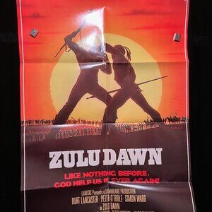 Original Zulu Dawn 1979 One Sheet Movie Poster Burt Lancaster, Peter O'Toole, Af